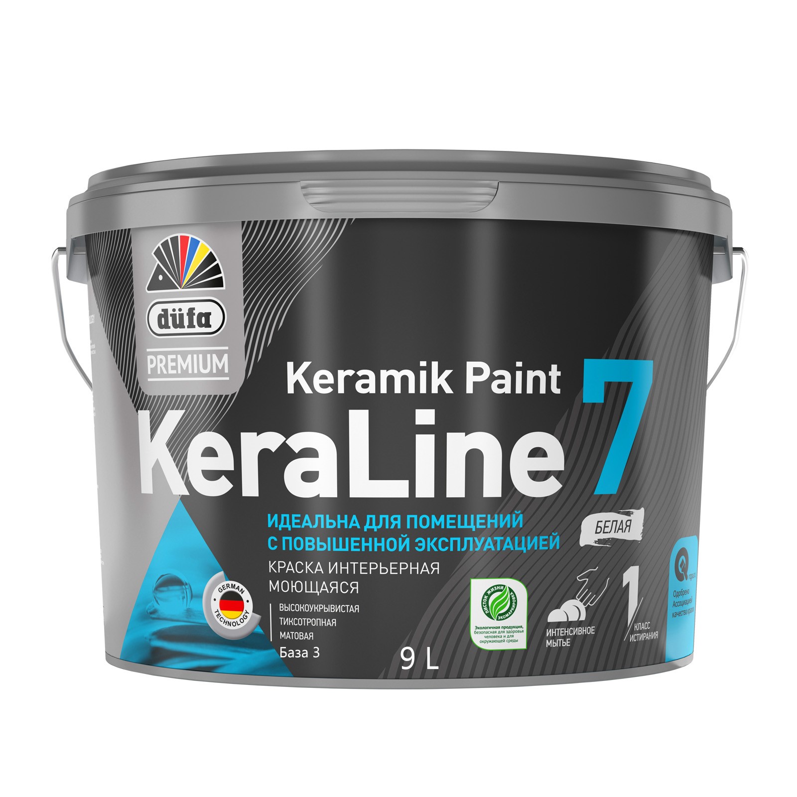 "DufaPremium" ВД краска KeraLine  7  база3  9л