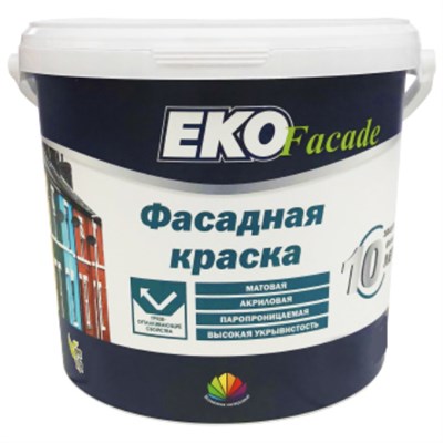 EKO Краска "EKO Fasade" акриловая для фасадов 14 кг