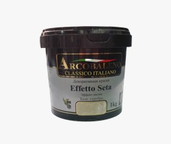 Краска декоративная "Arcobaleno Effetto Seta", база: серебро 1 кг
