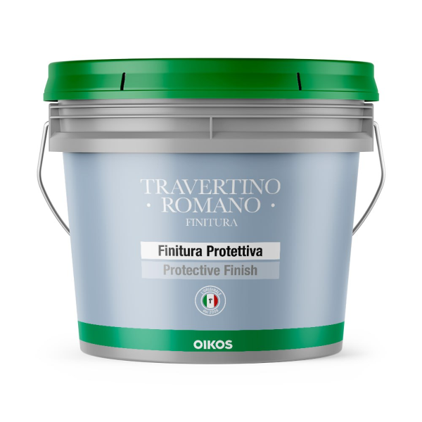 OIKOS Декоративная штукатурка TRAVERTINO ROMANO FINIT. 4 L 