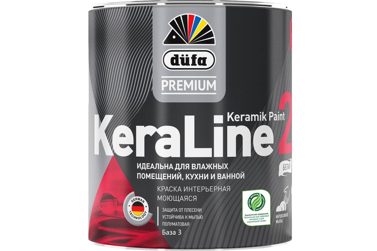 "DufaPremium" ВД краска KeraLine 20  база3  0,9л