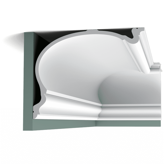 C344 карниз полиуретан 200 x 27,3 x 35 