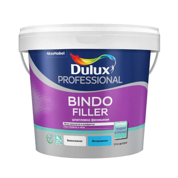 DULUX Шпатлевка Dulux Bindo Filler 0.9 л (1,5кг)