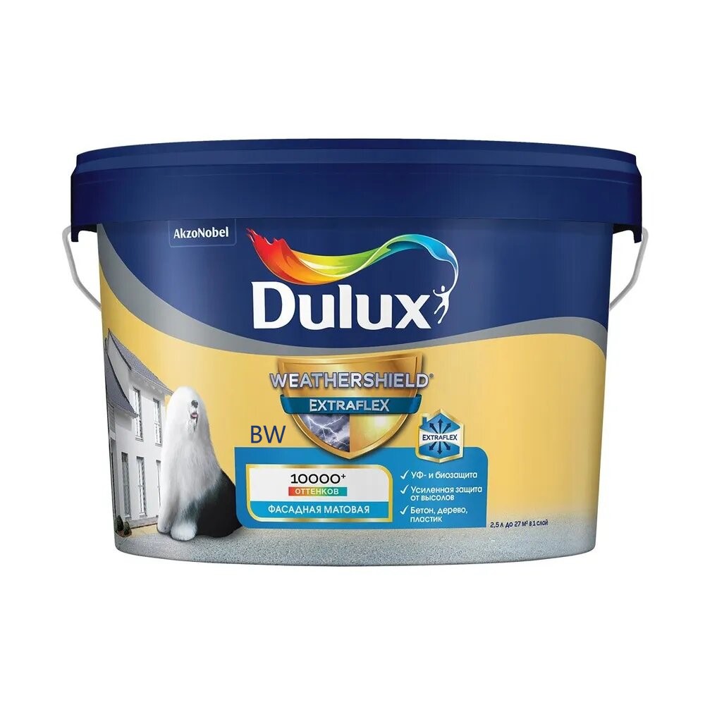 DULUX Краска фасадная Dulux Weathershield Extraflex BW 2,5л