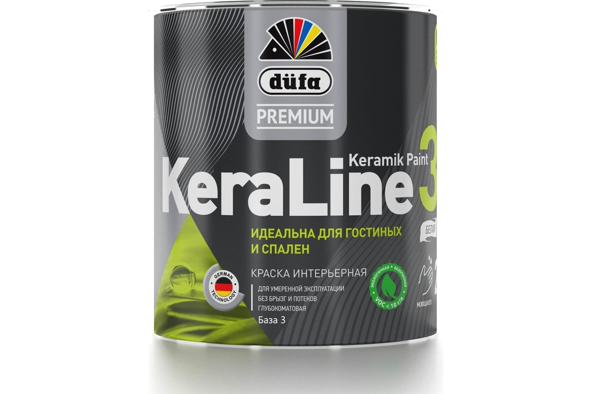 "DufaPremium" ВД краска KeraLine  3  база3  0,9л
