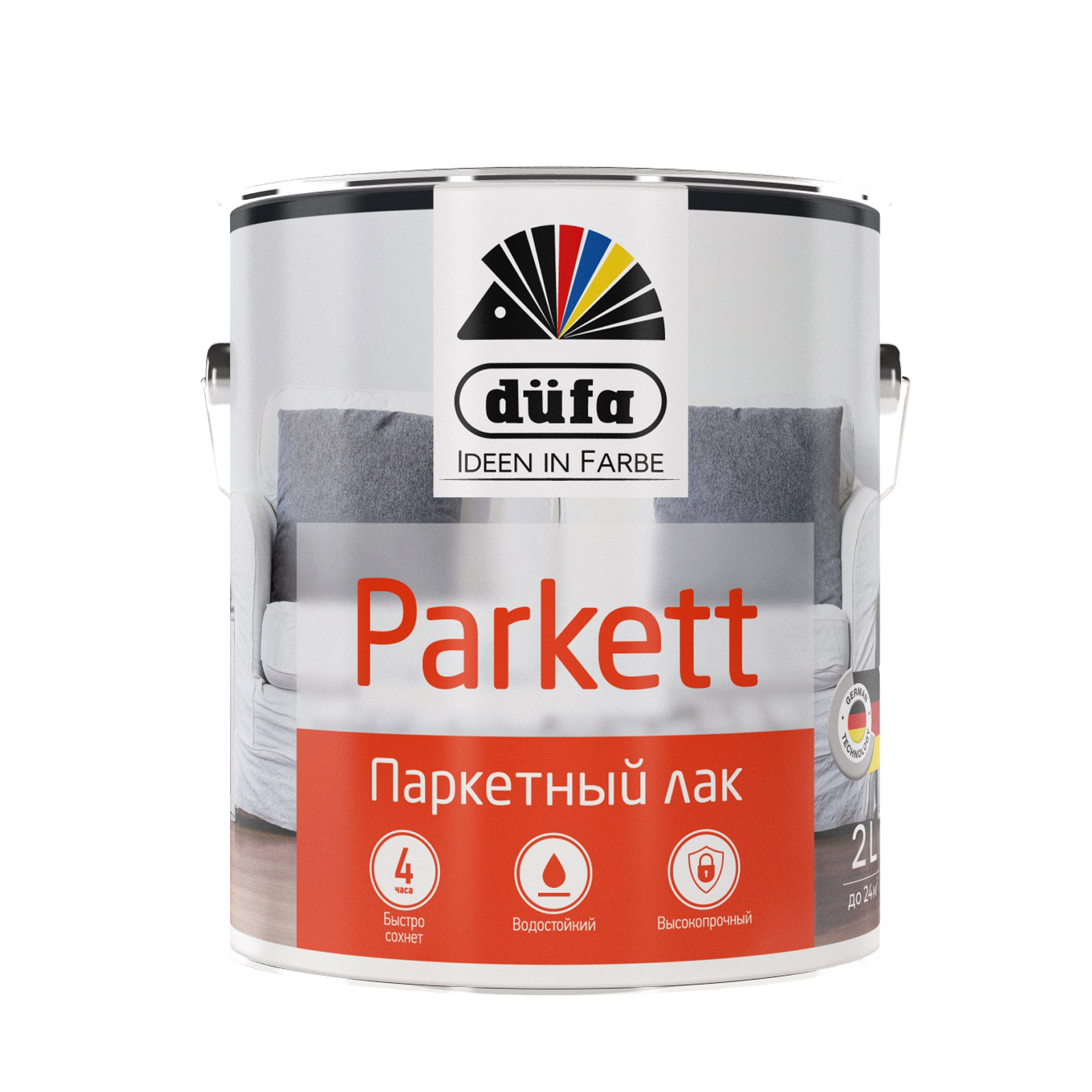 "Dufa" Лак PARKETT паркетный глянцевый  2л