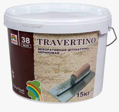 Штукатурка декоративная "Travertino" "Радуга-38" 15 кг