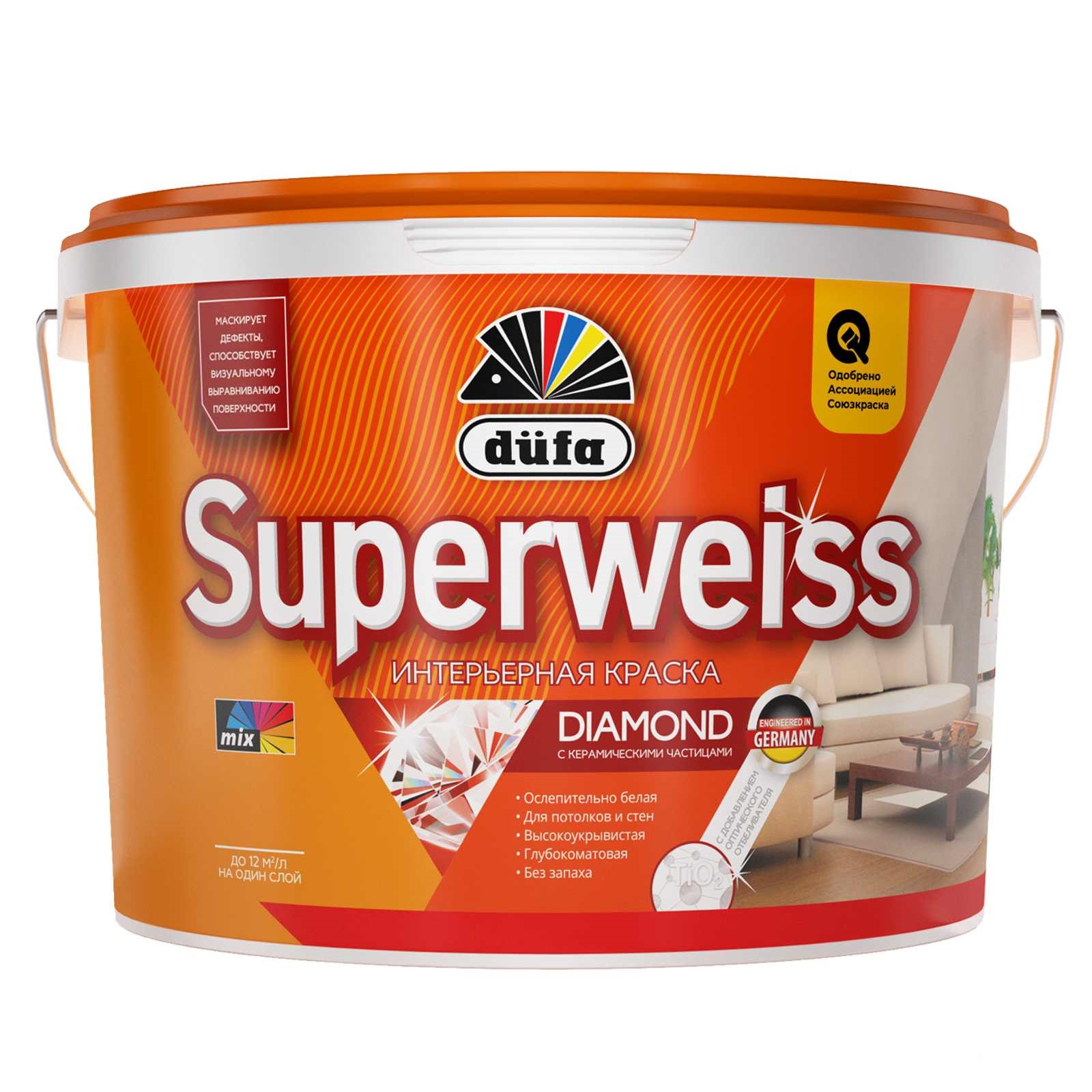 "Dufa" ВД краска SUPERWEISS RD4  9л